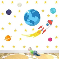 Prime Home Decor 'Out of World Rocket Space Baby - Kids (PVC Vinyl - 100cm X 100 cm)-SM503-thumb1
