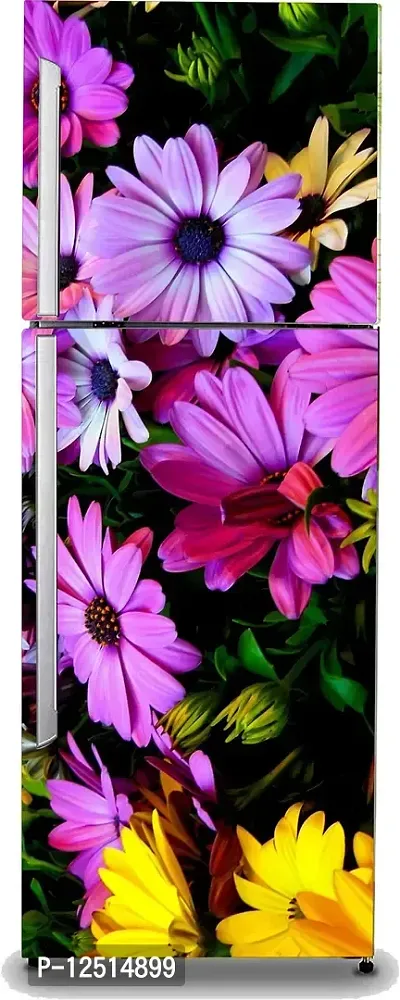 Prime Home Decor Beautifull Flower Fridge Wall Sticker for Double Single Door Sticker (PVC Vinyl)FZ-046