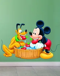 Prime Home Decor Micky Mouse & Pluto ( Disney Cartoons) 3D Wall Stickers in hd quality-DW-98L-thumb2