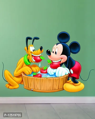 Prime Home Decor Micky Mouse & Pluto ( Disney Cartoons) 3D Wall Stickers in hd quality-DW-98L-thumb3