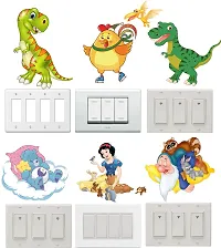 Prime Home Decor Dinosaur with Cute Princess and Cartoons Switch Panel Sticker for Home D?cor-SWK-26-thumb1