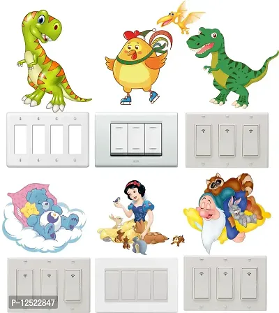 Prime Home Decor Dinosaur with Cute Princess and Cartoons Switch Panel Sticker for Home D?cor-SWK-26-thumb2