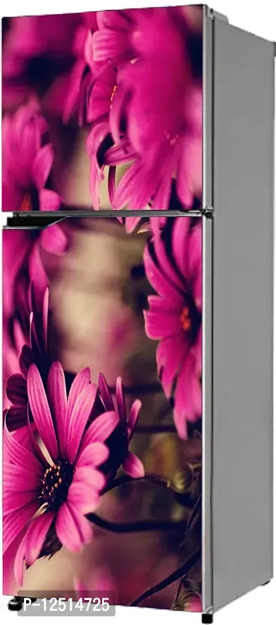 Prime Home Decor Beautifull Flower Fridge Wall Sticker for Double Single Door Sticker (PVC Vinyl)FZ-015-thumb3