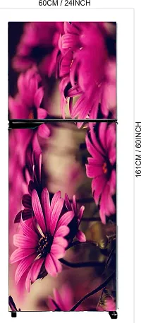 Prime Home Decor Beautifull Flower Fridge Wall Sticker for Double Single Door Sticker (PVC Vinyl)FZ-015-thumb3