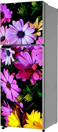 Prime Home Decor Beautifull Flower Fridge Wall Sticker for Double Single Door Sticker (PVC Vinyl)FZ-046-thumb2