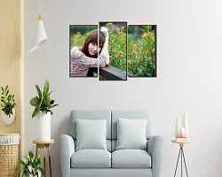 Prime Home Decor Beautiful Girl with Flower Wall Poster(Multicolor PVC Vinyl)-thumb1