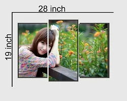 Prime Home Decor Beautiful Girl with Flower Wall Poster(Multicolor PVC Vinyl)-thumb3