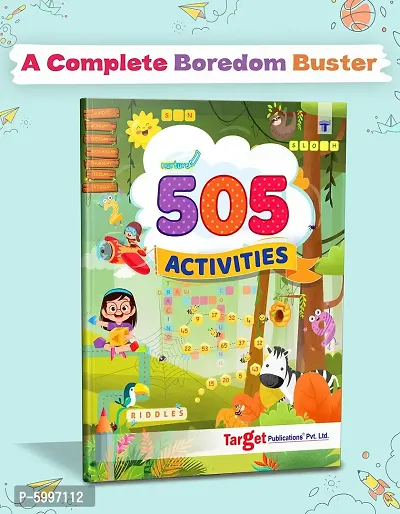 Nurture 505 Activities Book for Kids English Activity Workbook with various Fun Activities like Art and Craft, GK, Puzzles, Crafts, Brain Teasers, Crosswords,-thumb0