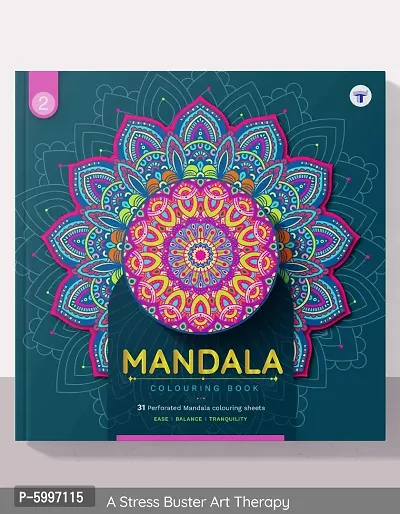 Mandala Colouring Books for Adults Adult Colouring Book with Tear Out Sheets DIY Acitvity and Intermediate Colouring Book for Relaxation-thumb0