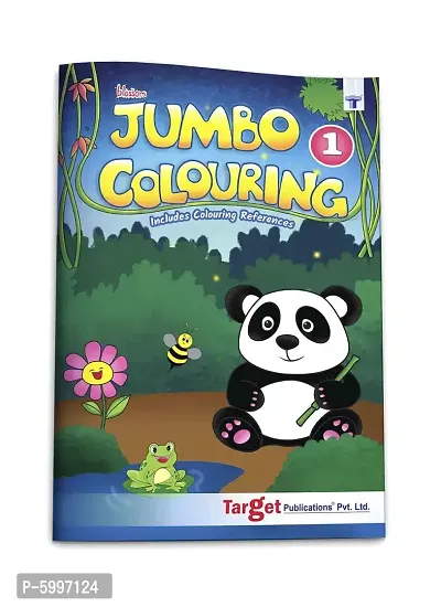 Jumbo Colouring Book for Kids 3 years to 5 years old Drawing, Coloring and Art Book for Girls and Boys A3 Colour Book for Kids Level 1-thumb0