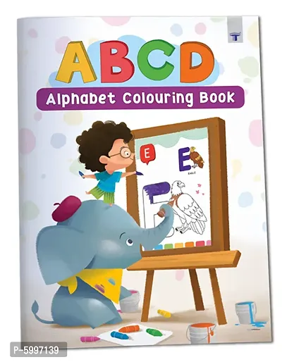 ABCD Alphabet Colouring Book For Kids Learn And Practice To Draw And Color Alphabets First Drawing Book For Toddlers, Nursery, Pre School Children