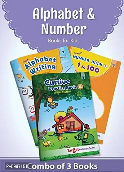 English Alphabet and Number Writing Books for Kids 3 to 8 Year Old Practice ABCD Capital, Small and Cursive Letters and 1 to 100 Numbers ...