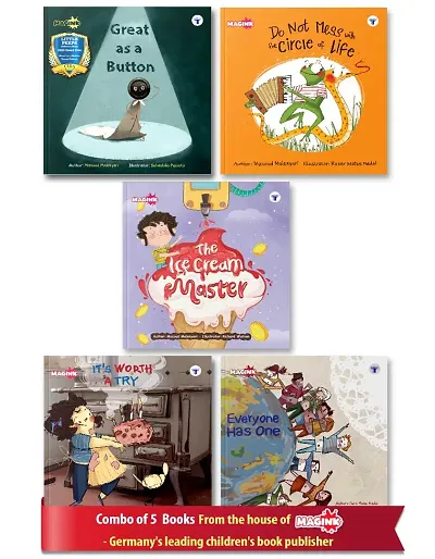 Bedtime Story Books for Kids in English Easy to Read Stories with Colourful Pictures Age 4 - 8 Years Magink - Importance of Life Lessons Pack of 5 Books