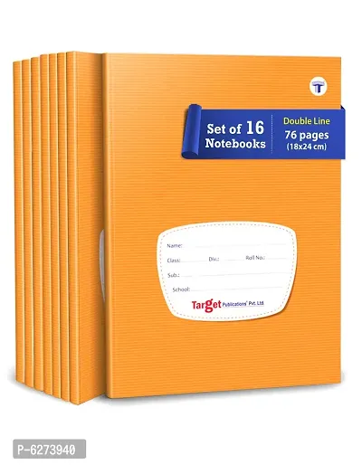 Double Line Notebooks for Kids - Pack of 16, 172 Ruled Pages