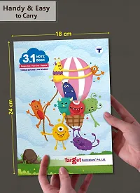 3 in 1 Notebook Single Line, Four Line, Maths Square- 172 Pages-thumb3