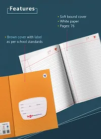 Double Line Notebooks for Kids | 76  Ruled Pages | 18 cm x 24 cm | Pack of 8-thumb1