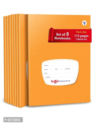 Red and Blue Line Small Notebooks for Kids - Pack of 8, 172 Pages-thumb0