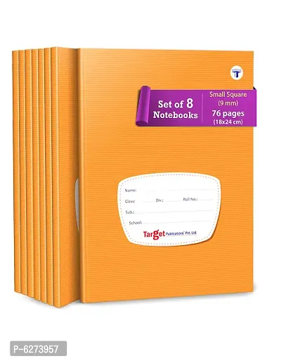 Small Square Maths Notebooks for Kids - Pack of 8, 76 Pages