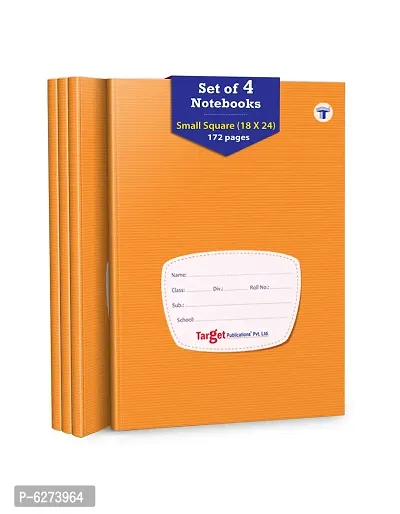 Small Square Maths Notebooks for Kids - Pack of 4, 172 Pages