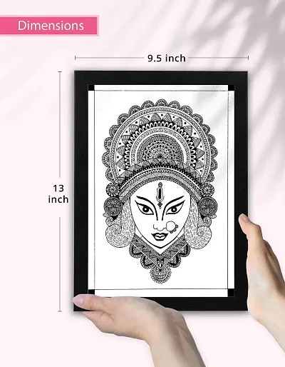 maa durga drawing Poster Size-12x18inch, Paper Thickness - 300 GSM For  Office and Room Decorations Paper Print - Religious posters in India - Buy  art, film, design, movie, music, nature and educational