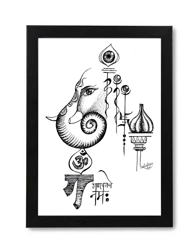 Ganesh Hand Design Art