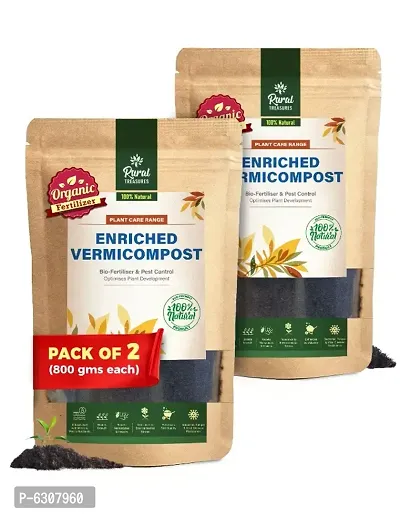 Vermicompost Fertilizer For Plants|100% Natural Organic Earthworm Vermicompost, Pack of 2-thumb0