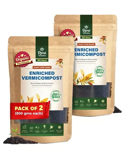 Vermicompost Fertilizer For Plants|100% Natural Organic Earthworm Vermicompost, Pack of 2