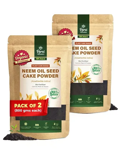 Organic Fertilizers | Neem Oil Seed Cake Powder for All Plants Fertilizer, Pack of 2