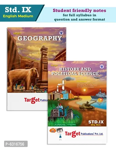 Std 9 History and Geography Books | 9th Std English Medium | IX Maharashtra Board | Notes Includes Concept Charts, Timelines and Map based Questions | Set of 2 Books