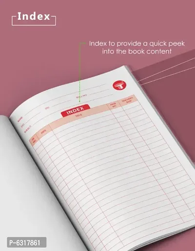 TARGET PUBLICATIONS Single Line Interleaf Notebooks | One Side Blank/Unruled and One Side Ruled | 172 Pages | Soft Brown Cover | 17 x 27 cm Approx | Pack of 8 | GSM 58-thumb5