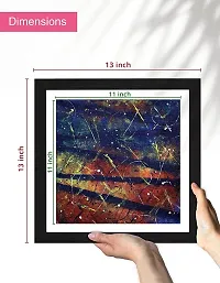 Modern Abstract Wall Painting with Square Frame | Home Decoration Item | Multicolour Painting for Wall, Living Room, Bedroom-thumb1