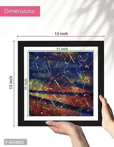 Modern Abstract Wall Painting with Square Frame | Home Decoration Item | Multicolour Painting for Wall, Living Room, Bedroom-thumb2