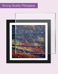 Modern Abstract Wall Painting with Square Frame | Home Decoration Item | Multicolour Painting for Wall, Living Room, Bedroom-thumb3