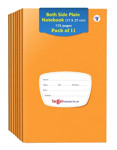Small Notebooks | Both Sides Blank Copy | 172 Unruled Pages | Soft Brown Cover | Size - 17 cm x 27 cm Approx | Blank Book - Pack of 11 Books | GSM 58