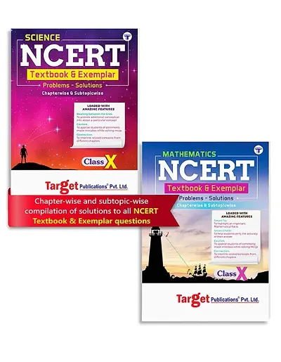 Class 10 Science and Maths NCERT Exemplar and Texbook Solutions | Class 10th Mathematics and Science Books for CBSE Exam 2022 | Include Problems and Solutions | Chapterwise, Subtopicwise Segregation