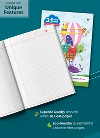 Target 3 in 1 Notebook for Kids | Maths Square 9 MM, Single Line Notebook , Four Line Notebook | 172 Pages 18 x 24 cm Soft Bound | 58 GSM | Pack of 12-thumb2