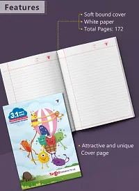 Target 3 in 1 Notebook for Kids | Maths Square 9 MM, Single Line Notebook , Four Line Notebook | 172 Pages 18 x 24 cm Soft Bound | 58 GSM | Pack of 12-thumb3