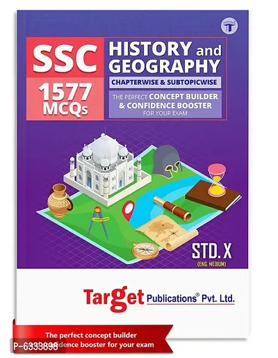 Std 10 History and Geography MCQs Book | 1577 MCQs Chapterwise and Subtopicwise | SSC English Medium | Includes Quick Review and Topic Test with Solutions for Maharashtra State Board-thumb0