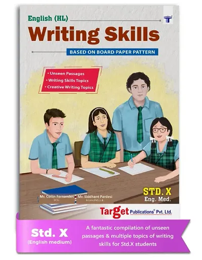 Std 10 English Writing Skills Book for English Medium |SSC Maharashtra State Board New Syllabus | Includes N Passages, Letter Writing, Report Writing and Previous Board Question Paper