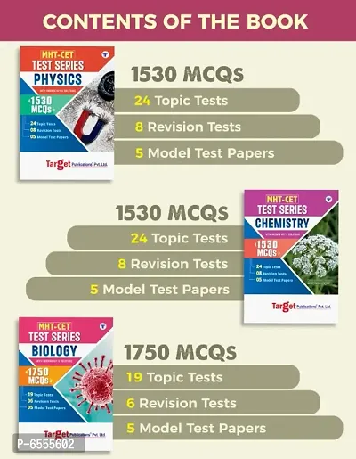 MHT-CET Physics, Chemistry and Biology Test Series | (PCB) Books for Pharmacy Entrance Exam | Includes Answers and Solutions in Topic Tests, Revision Tests and Model Test Papers | 4810 MCQs | 3 Books-thumb4
