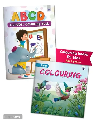 ABCD Alphabet Colouring Book and Blossom Birds Colouring Book | Learn And Practice To Draw And Color Alphabets |Drawing Book For Toddlers, Nursery, Pre School and Primary Children-thumb0