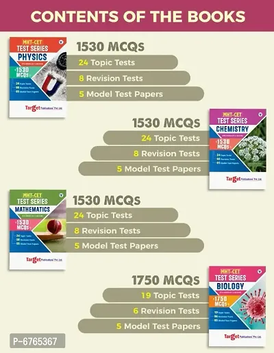 MHT-CET Physics, Chemistry, Maths, Biology Test Series Book for Pharmacy Entrance Exam | MHTCET PCMB Book | Includes 6340 MCQs , Topic Tests, Model Test Paper and Revision Test-thumb2