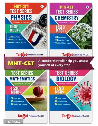 MHT-CET Physics, Chemistry, Maths, Biology Test Series Book for Pharmacy Entrance Exam | MHTCET PCMB Book | Includes 6340 MCQs , Topic Tests, Model Test Paper and Revision Test-thumb0