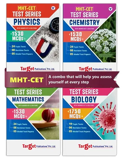 MHT-CET Physics, Chemistry, Maths, Biology Test Series Book for Pharmacy Entrance Exam | MHTCET PCMB Book | Includes 6340 MCQs , Topic Tests, Model Test Paper and Revision Test