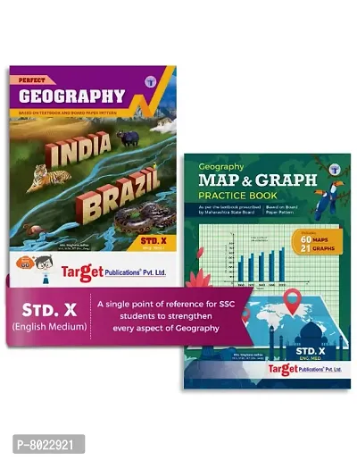 Std 10 Geography Notes, Map and Graph Practice Books| English Medium | Based on SSC Maharashtra State Board New Syllabus| Includes Model Question Papers, 60 Maps  21 Graphs for Practice | Set of 2-thumb0