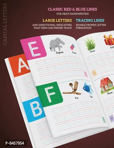 Writing Practice Books for Kids | ABC Capital Letters, Small Letters, Numbers (1 to 10), Line Tracing Pattern | Pack of 4 Books-thumb4
