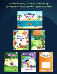 Writing Practice Book Set For Preschooler : Pack Of 6 Books : Capital Letters, Small Letters, Patterns and Numbers 1 To 20, Cursive Capital Letters, Cursive Small Letters  Hindi Sulekh (Ka kha Ga)-thumb3