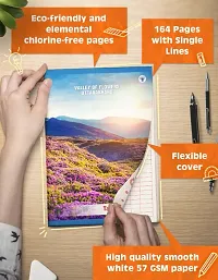 Long Notebooks | Valley of Flowers | A4 Size | 164 Single Line Ruled Pages | Writing Book | Useful for School, College  Office | 21 cm x 29.7 cm | Set of 3-thumb1
