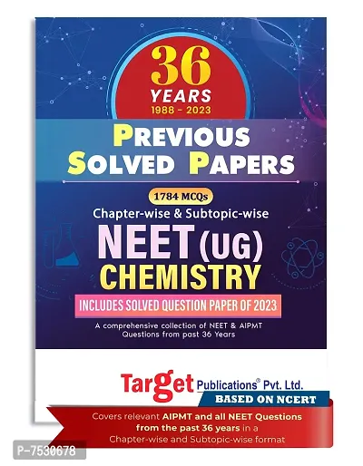 36 Years NEET Chemistry Book | NEET Previous Year Solved Question Papers with Topic wise Solution | 1988 to 2023 | MCQs Chapter wise Questions | NEET  AIPMT Questions from Past 35 Years-thumb0