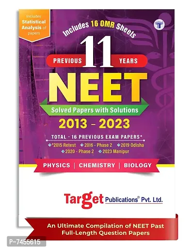 NEET Previous Year Solved Papers with Solutions | Includes 11 Years NEET UG Papers, Topic wise Analysis, Smart Key, Page Number Reference of NCERT Textbook | 16 Exam Papers with OMR Sheets-thumb0